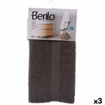 Serviette de toilette 90 x 150 cm Gris (3 Unités) Mamm