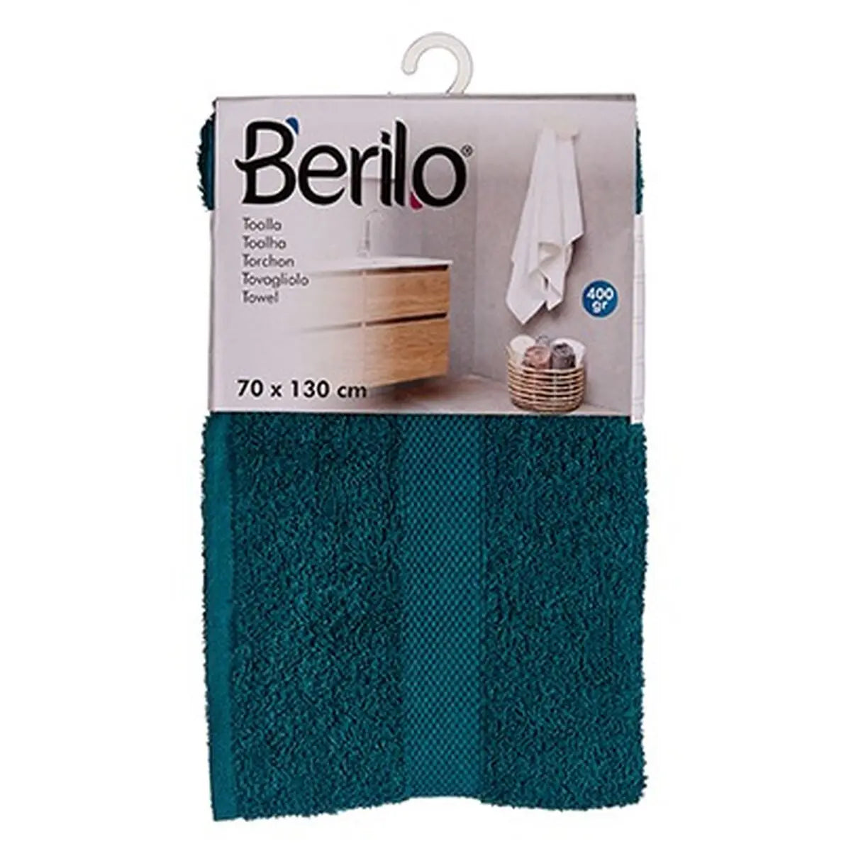 Serviette de toilette Bleu 70 x 130 cm (3 Unités) Mamm