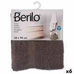 Serviette de toilette Gris 50 x 90 cm (6 Unités) Mamm