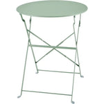 Set bistrot 2 personnes - Table ronde 60 cm avec 2 chaises - Acier  thermolaqué - Vert Octopia