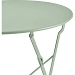 Set bistrot 2 personnes - Table ronde 60 cm avec 2 chaises - Acier  thermolaqué - Vert Octopia