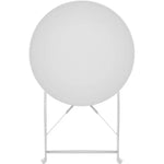 Set bistrot - Ensemble repas de jardin - Table pliante Diam.60 cm  + 2 chaises - Acier thermolaqué - Gris Octopia