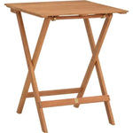 Set bistrot en bois d'acacia FSC - Composé d'une table carrée et de 2 chaises pliables Octopia