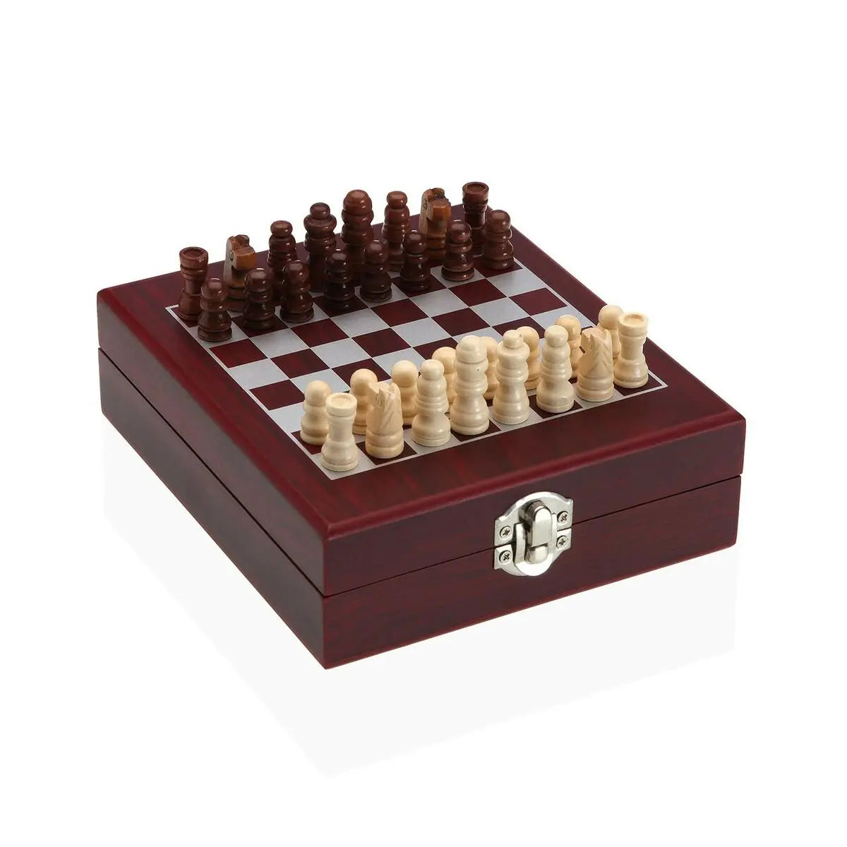 Set d'Accessoires pour Vin Versa Jeu d'Échecs Verre ABS Bois MDF 16,8 x 5,1 x 14,78 cm Bigbuy