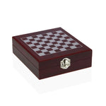 Set d'Accessoires pour Vin Versa Jeu d'Échecs Verre ABS Bois MDF 16,8 x 5,1 x 14,78 cm Bigbuy