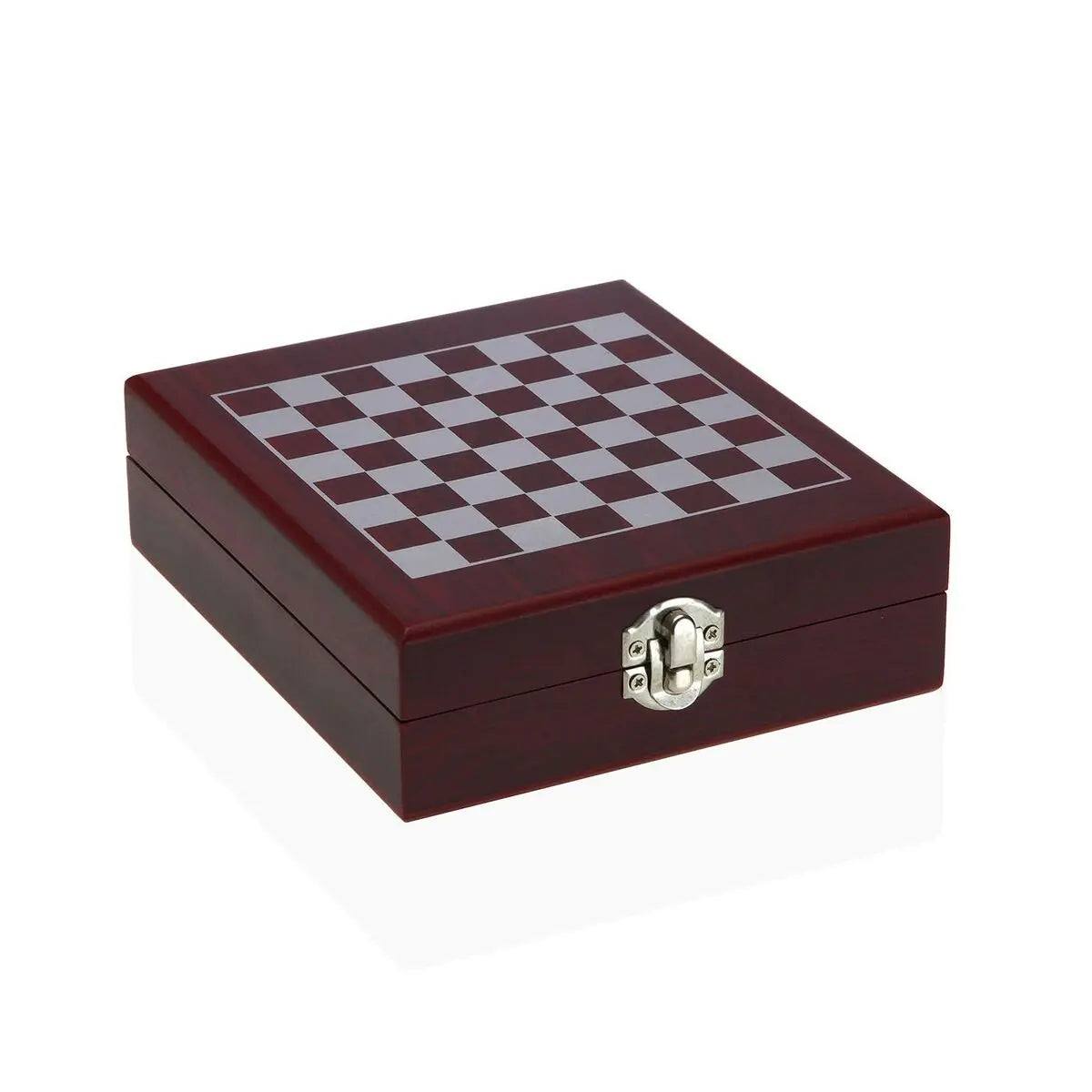 Set d'Accessoires pour Vin Versa Jeu d'Échecs Verre ABS Bois MDF 16,8 x 5,1 x 14,78 cm Bigbuy