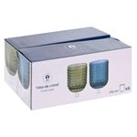 Set de Verres Home ESPRIT Vert Verre Avec relief 275 ml (6 Unités) Mamm