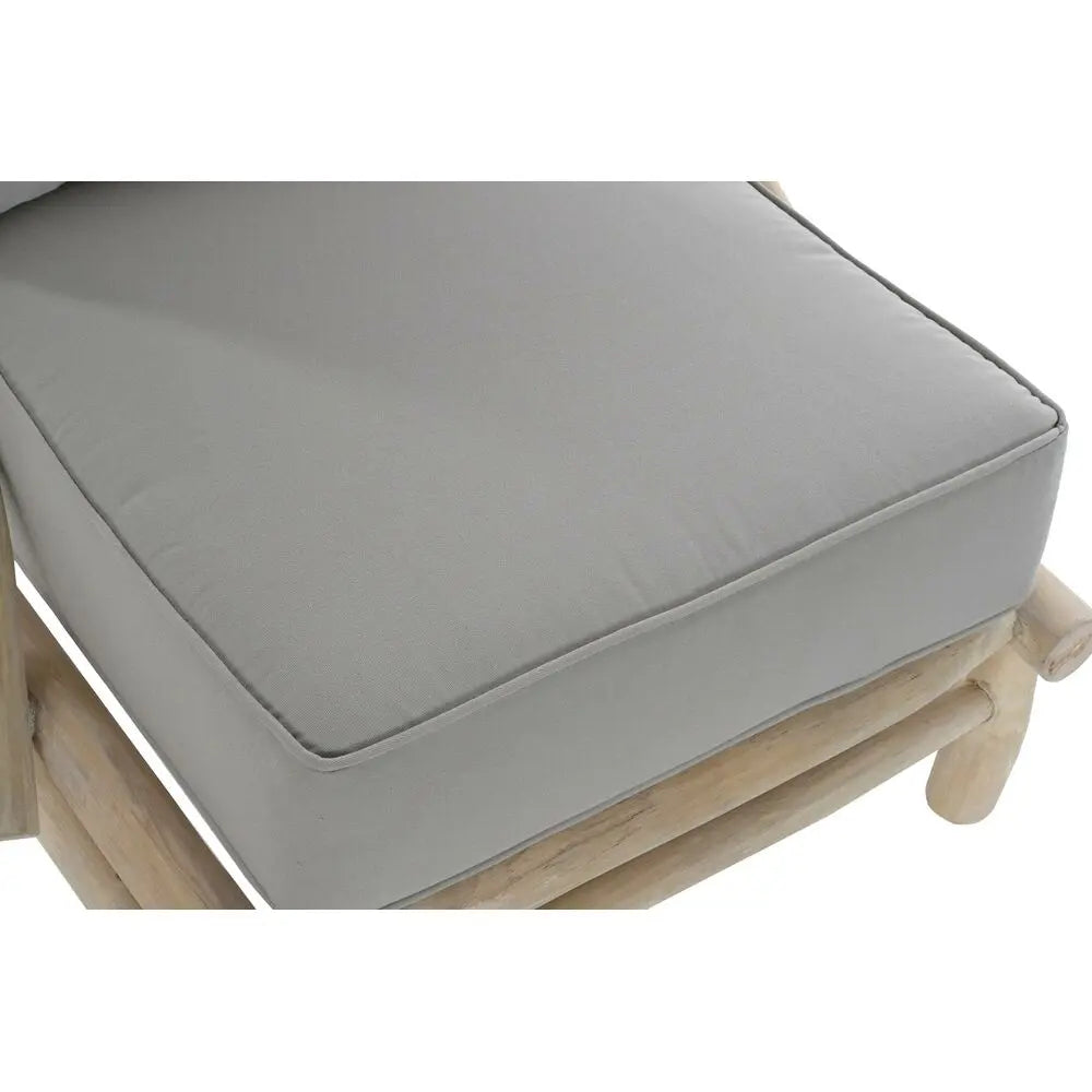 Siège DKD Home Decor Naturel Gris clair Teck 82 x 80 x 73 cm Bigbuy