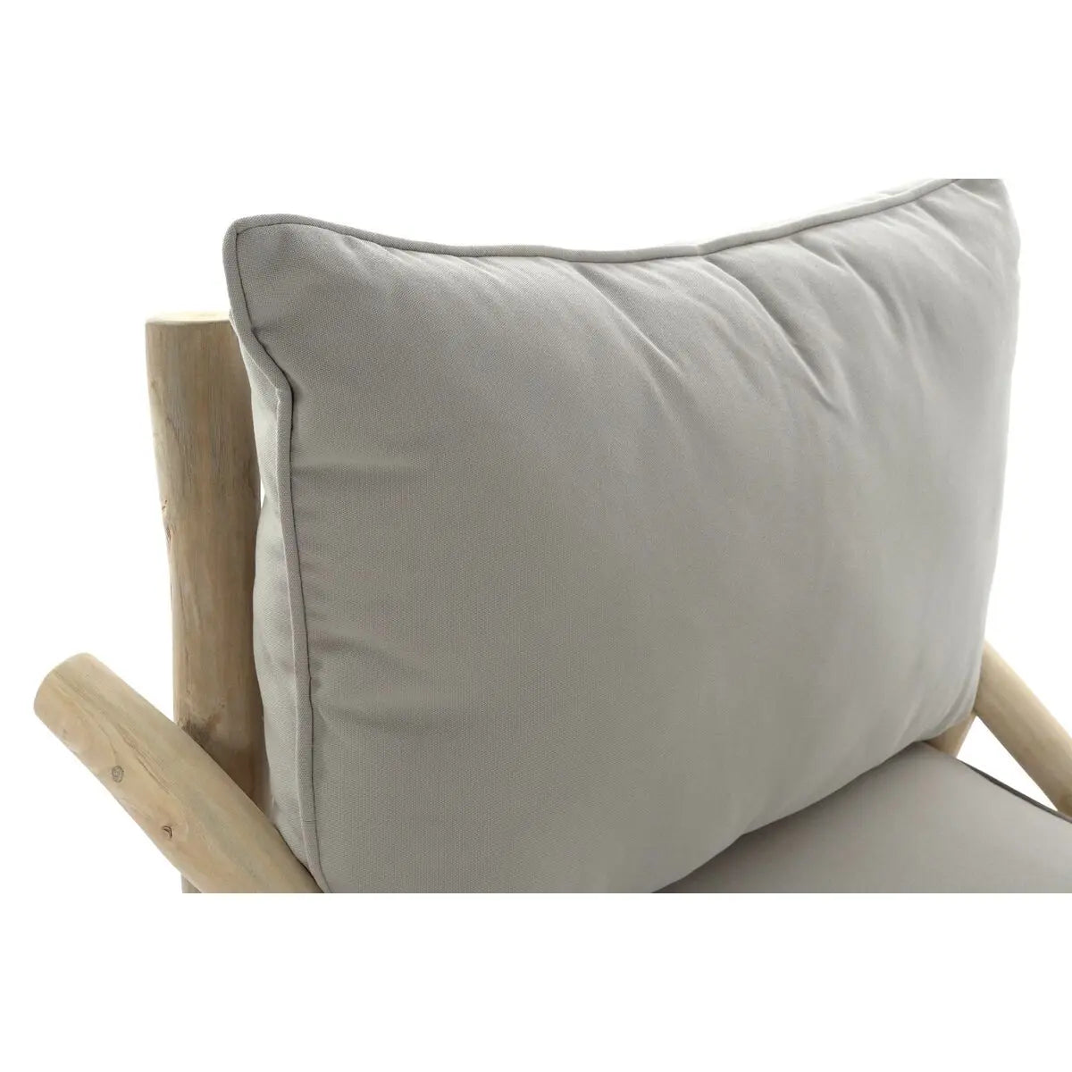 Siège DKD Home Decor Naturel Gris clair Teck 82 x 80 x 73 cm Bigbuy