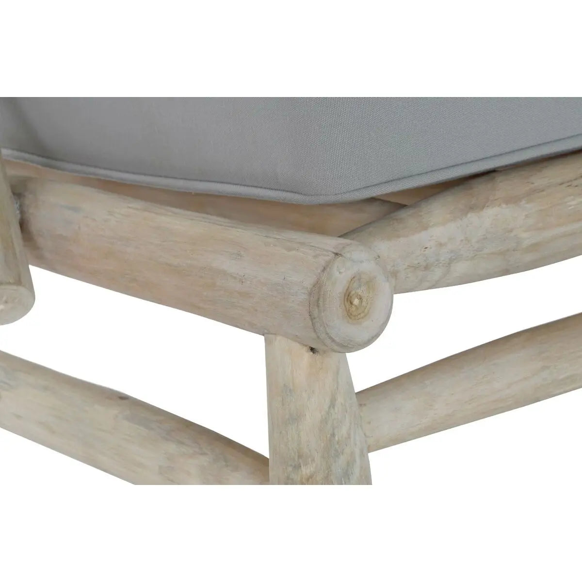 Siège DKD Home Decor Naturel Gris clair Teck 82 x 80 x 73 cm Bigbuy