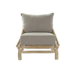 Siège DKD Home Decor Naturel Gris clair Teck 82 x 80 x 73 cm Bigbuy