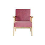 Siège DKD Home Decor Rose Polyester Bois MDF (61 x 63 x 77 cm) Bigbuy