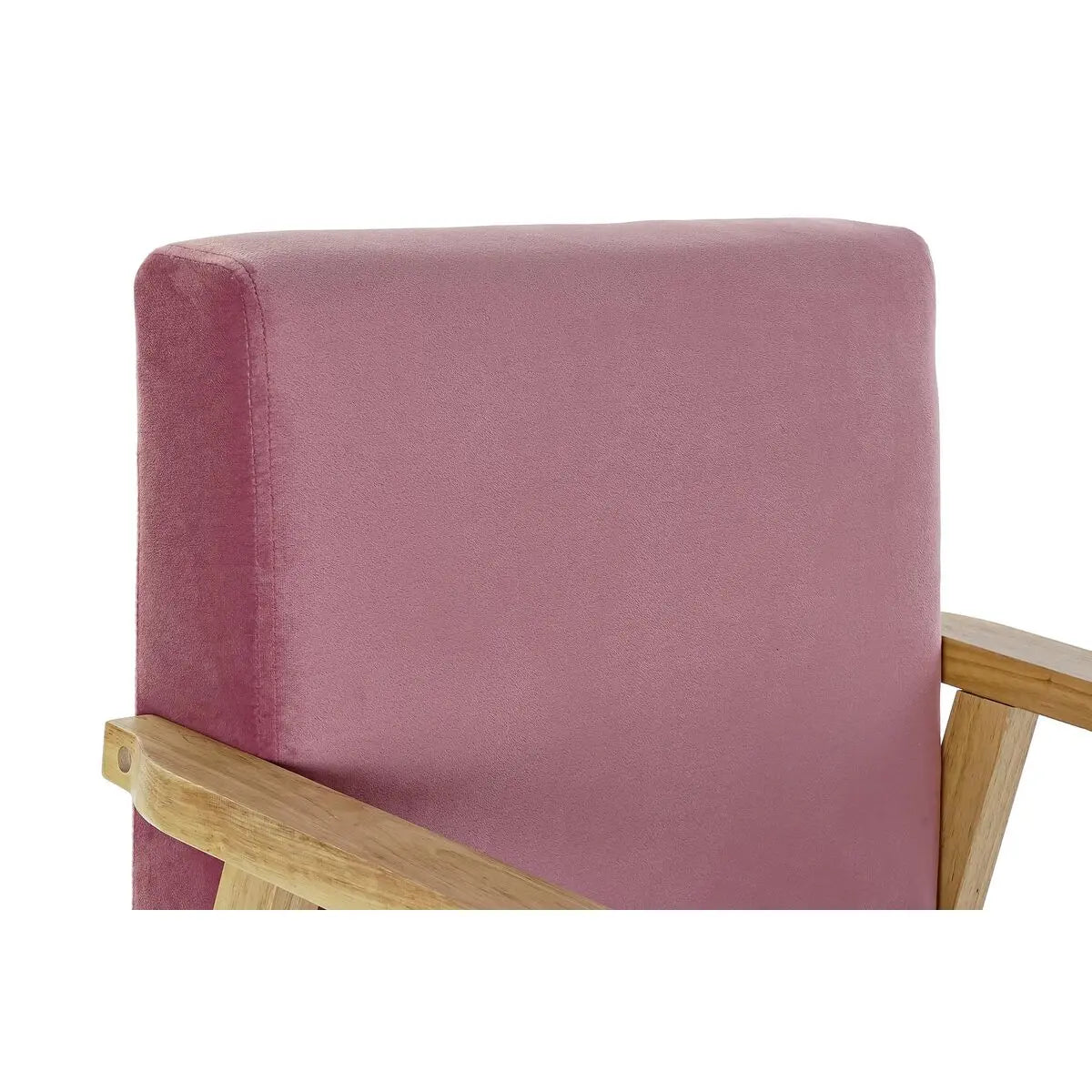 Siège DKD Home Decor Rose Polyester Bois MDF (61 x 63 x 77 cm) Bigbuy