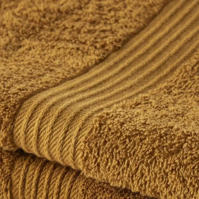 TODAY Essential - Lot de 2 serviettes de toilette 50x90 cm 100% Coton coloris bronze Mamm