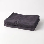 TODAY Essential - Lot de 2 serviettes de toilette 50x90 cm 100% Coton coloris fusain Mamm