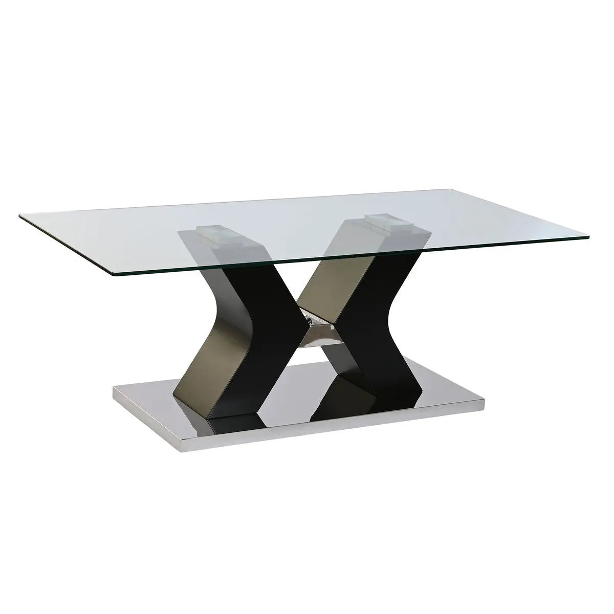Table Basse DKD Home Decor Bois 120 x 60 x 45 cm Verre trempé Bois MDF Bigbuy