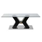 Table Basse DKD Home Decor Bois 120 x 60 x 45 cm Verre trempé Bois MDF Bigbuy
