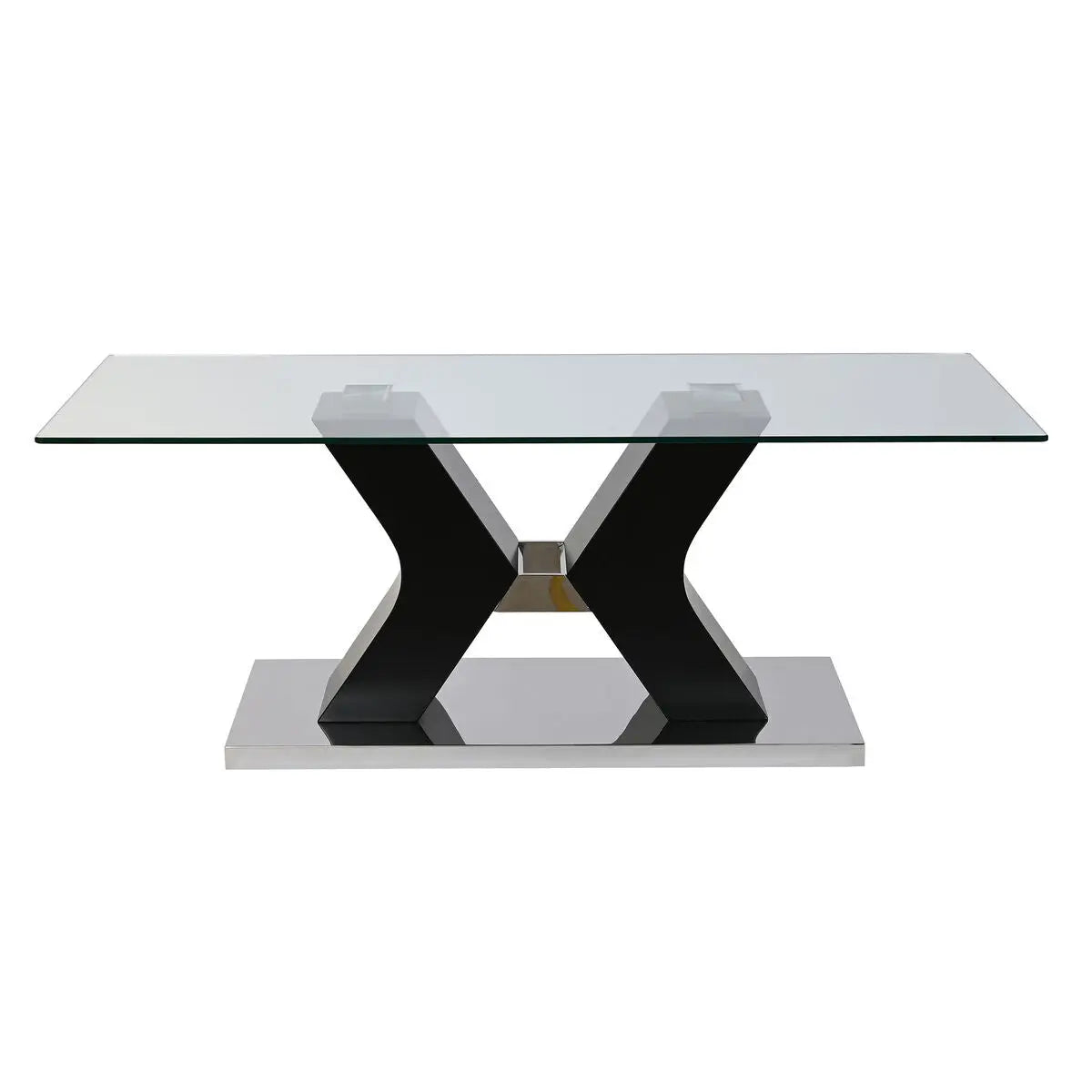 Table Basse DKD Home Decor Bois 120 x 60 x 45 cm Verre trempé Bois MDF Bigbuy