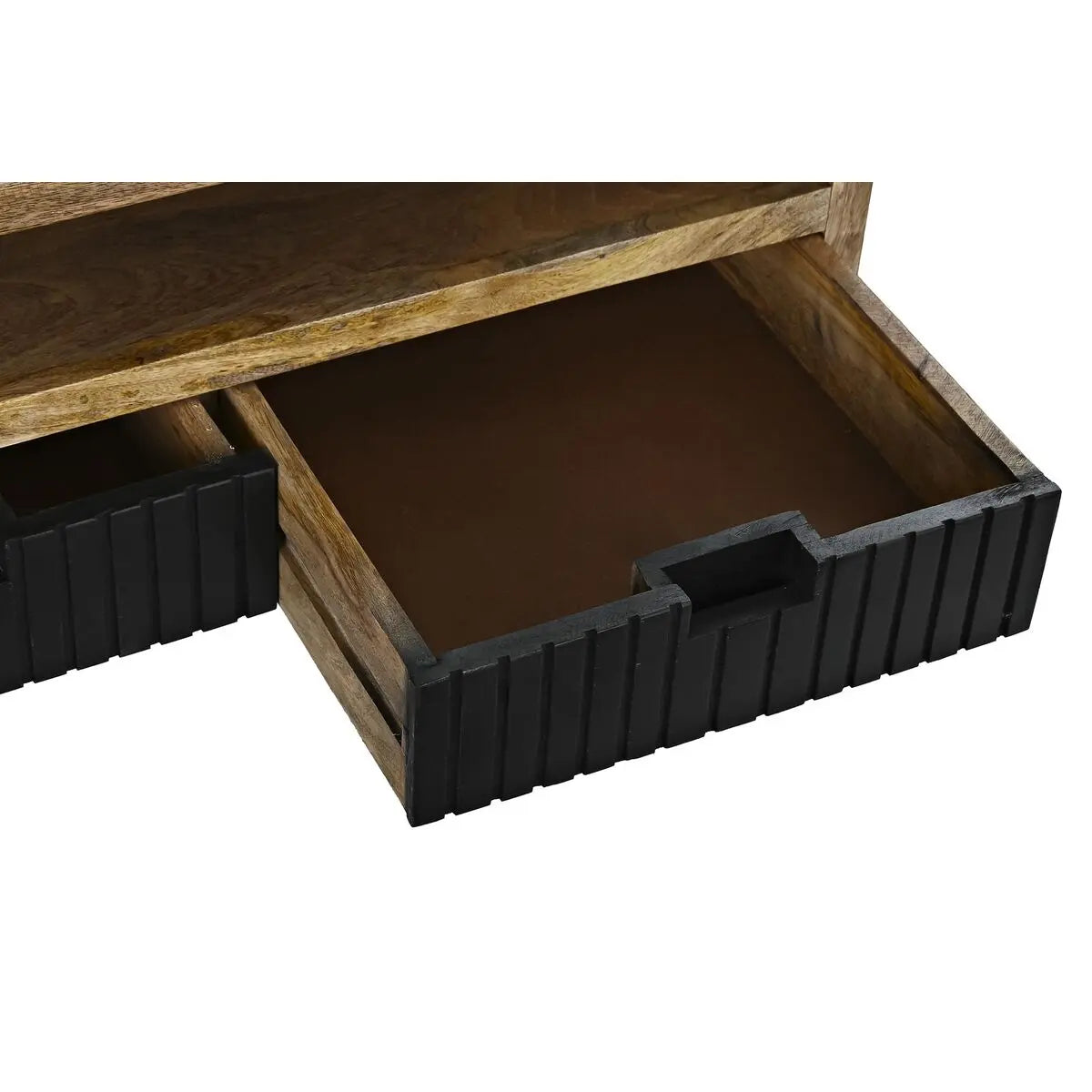 Table Basse DKD Home Decor Noir Marron Clair Métal Bois de manguier 120 x 60 x 45 cm Bigbuy