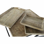 Table Basse DKD Home Decor Noir Naturel Bois Métal 120 x 120 x 55 cm Mamm