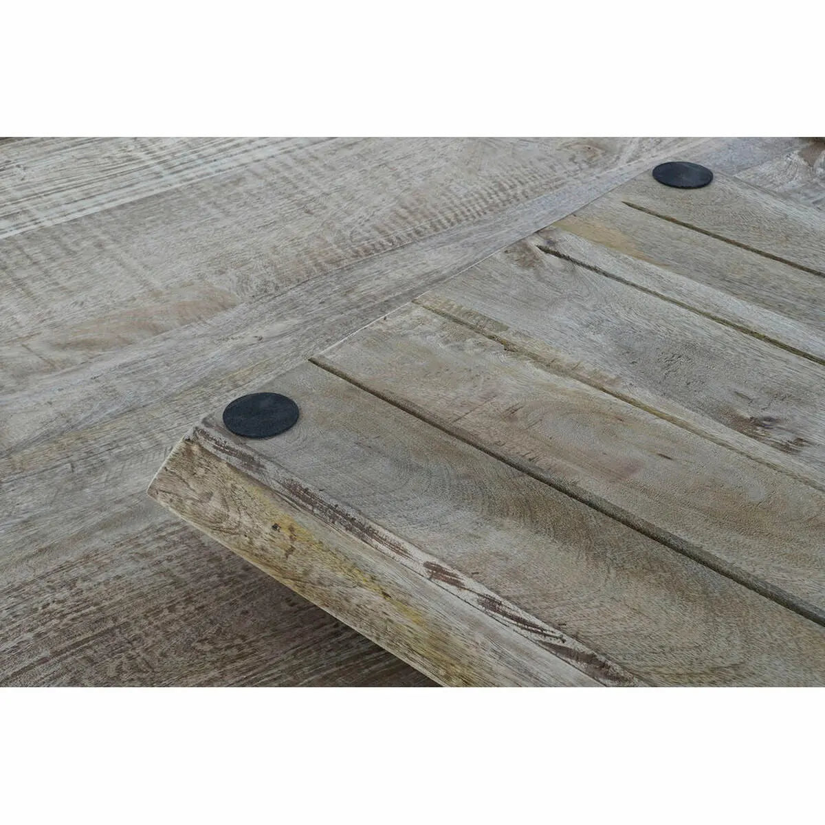 Table Basse DKD Home Decor Noir Naturel Bois Métal 120 x 120 x 55 cm Mamm
