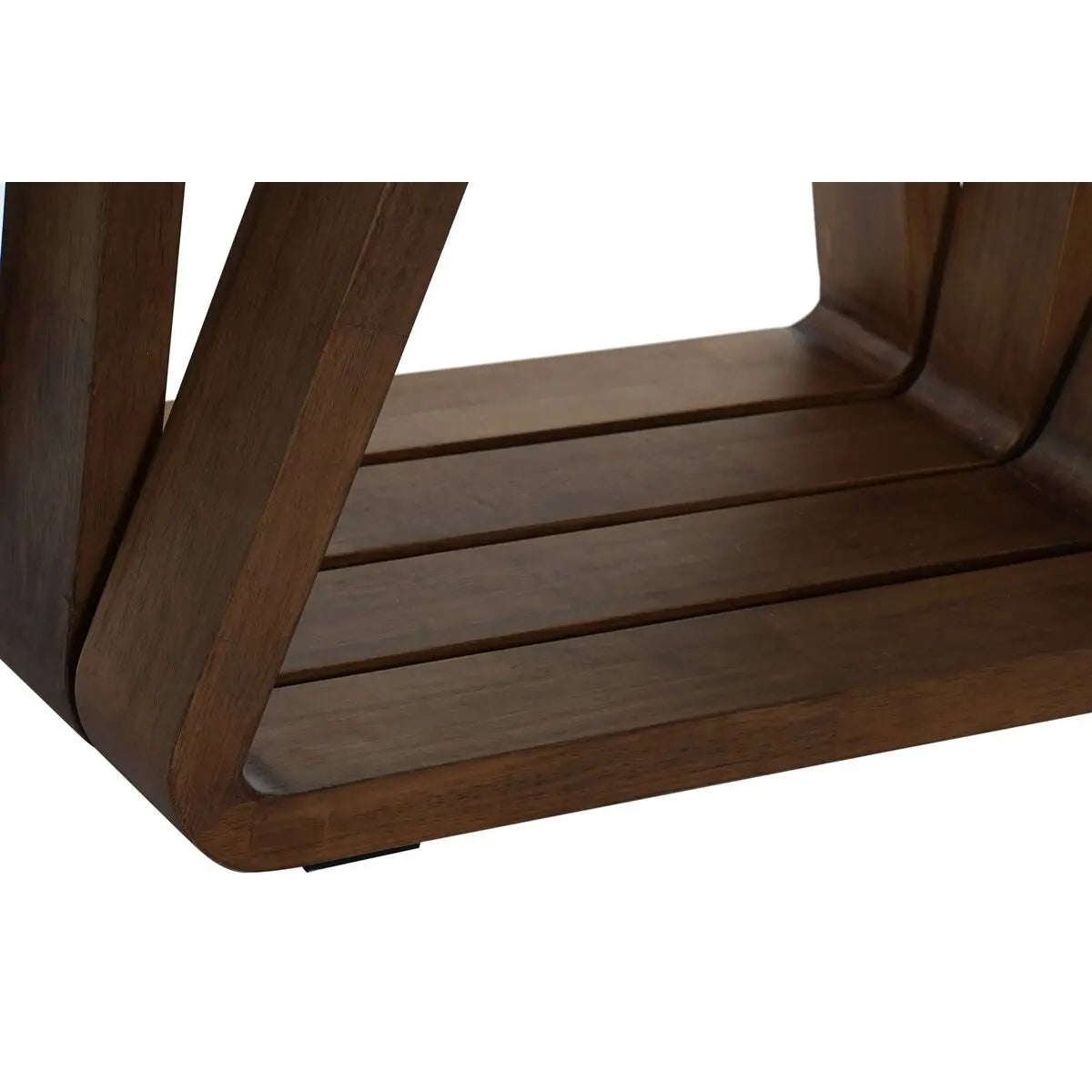 Table Basse DKD Home Decor Verre Noyer Aluminium 130 x 70 x 42 cm Bigbuy