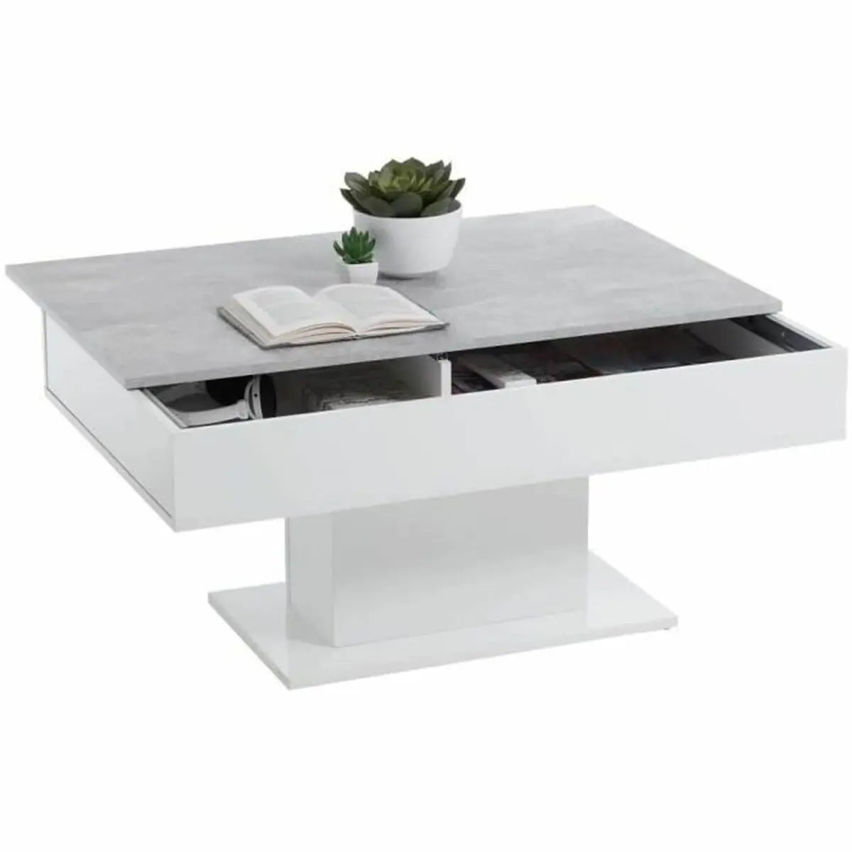 Table Basse FMD Blanc Gris Bigbuy