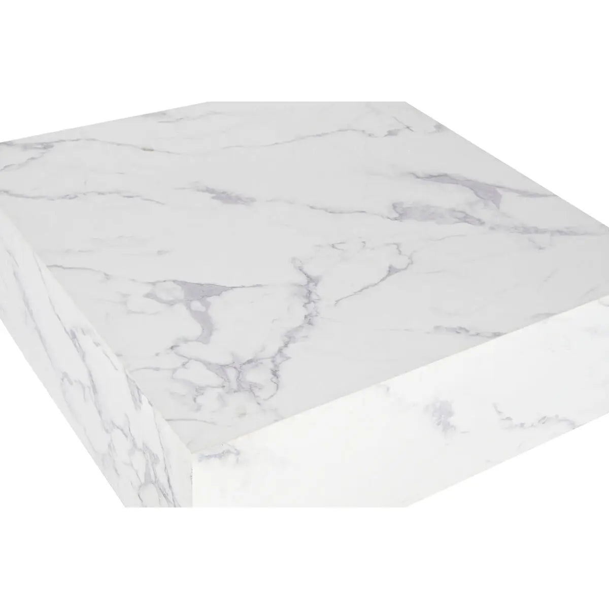 Table Basse Home ESPRIT Blanc Bois MDF 90 x 90 x 35 cm Mamm