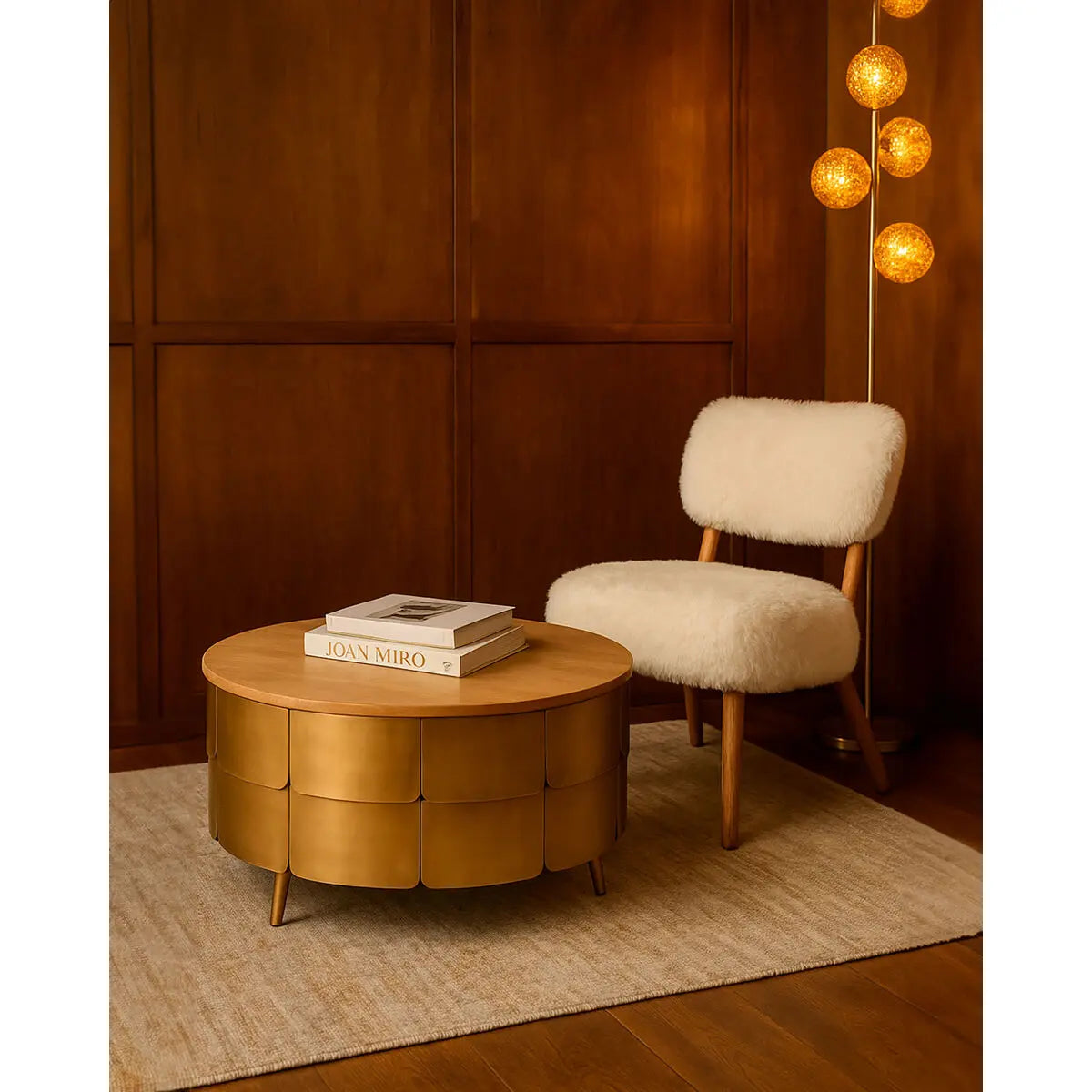 Table Basse Home ESPRIT Doré 90 x 90 x 45 cm Bigbuy