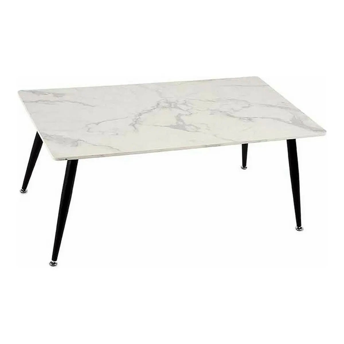 Table Basse Noir Blanc Marbre Métal Mélamine Bois MDF Bigbuy