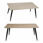 Table Basse Noir Blanc Pierre Métal Mélamine DM (60 x 45 x 110 cm) Bigbuy