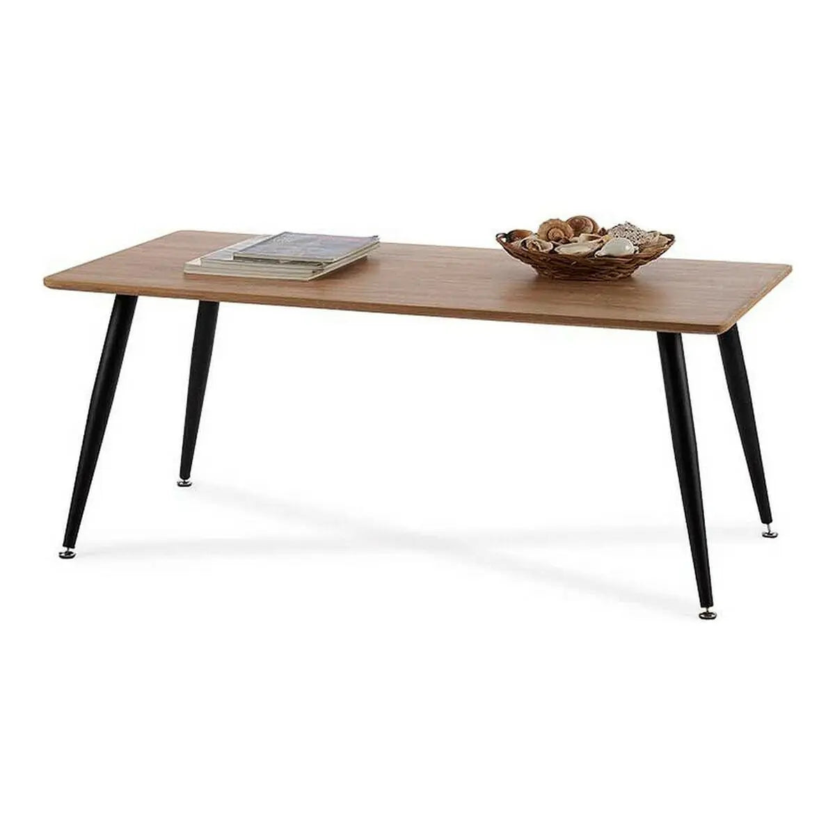 Table Basse Noir Bois Marron Métal Mélamine Bois MDF (60 x 45 x 110 cm) Bigbuy