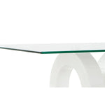 Table DKD Home Decor Verre Transparent Blanc Bois MDF (110 x 60 x 45 cm) Mamm