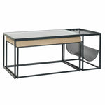 Table Porte-revues DKD Home Decor Bois Métal Bambou Verre (2 pcs) (110 x 60 x 45 cm) (79 x 56 x 41.5 cm) Mamm