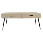 Table d'appoint DKD Home Decor Noir Cuivre Naturel Métal Bois MDF 100 x 52 x 42,5 cm Bigbuy