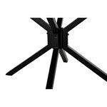 Table de Salle à Manger DKD Home Decor 127 x 127 x 75 cm Naturel Noir Métal Aluminium Bois de manguier Bigbuy