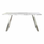 Table de Salle à Manger DKD Home Decor Acier Blanc 160 x 90 x 76 cm Bois MDF Bigbuy
