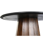 Table de Salle à Manger DKD Home Decor Noir Marron Marbre Bois de manguier 120 x 120 x 76 cm Bigbuy