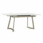 Table de Salle à Manger DKD Home Decor Verre Doré Métal Blanc (140 x 80 x 76 cm) Bigbuy