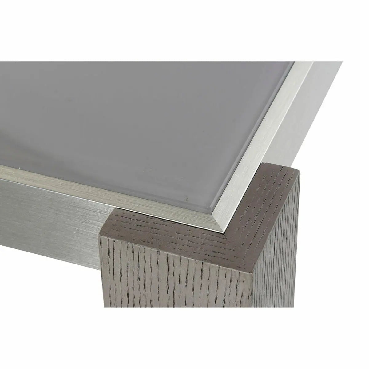 Table de Salle à Manger DKD Home Decor Verre Gris Aluminium Chêne Verre trempé (162 x 92 x 74 cm) Mamm
