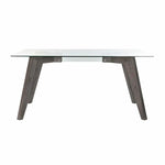Table de Salle à Manger DKD Home Decor Verre Gris Transparent Bois MDF (160 x 90 x 75 cm) Bigbuy