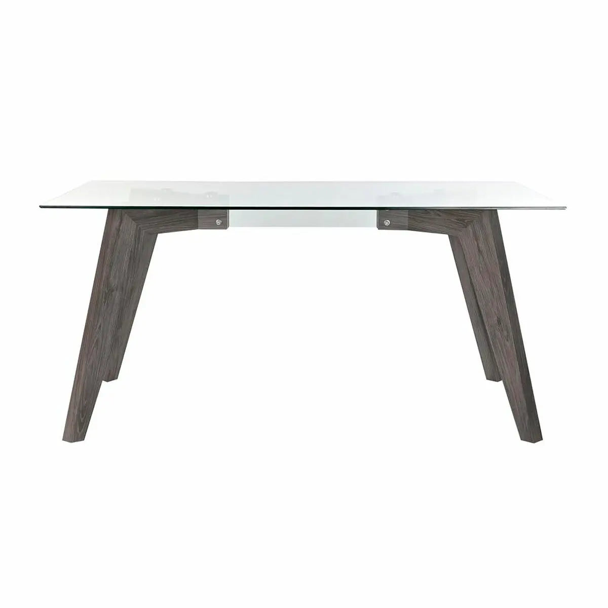 Table de Salle à Manger DKD Home Decor Verre Gris Transparent Bois MDF (160 x 90 x 75 cm) Bigbuy