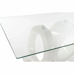 Table de Salle à Manger DKD Home Decor Verre Transparent Blanc Bois MDF (160 x 90 x 75 cm) Mamm
