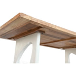 Table de Salle à Manger Home ESPRIT Blanc Naturel Bois Recyclé Bois de manguier 200 x 100 x 77 cm 200,5 x 100,5 x 77 cm Bigbuy