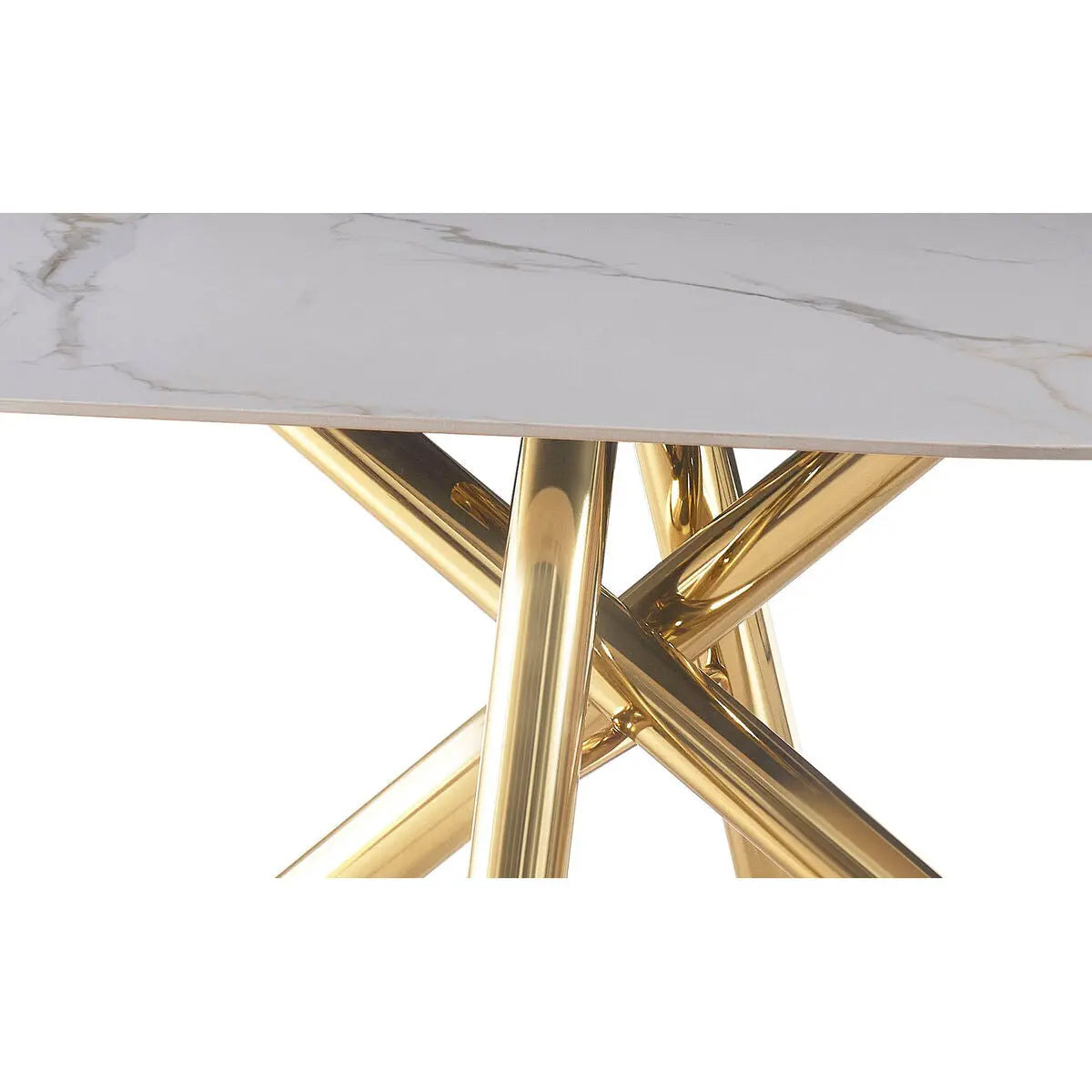 Table de Salle à Manger Home ESPRIT Doré Métal Céramique 180 x 90 x 75 cm Mamm