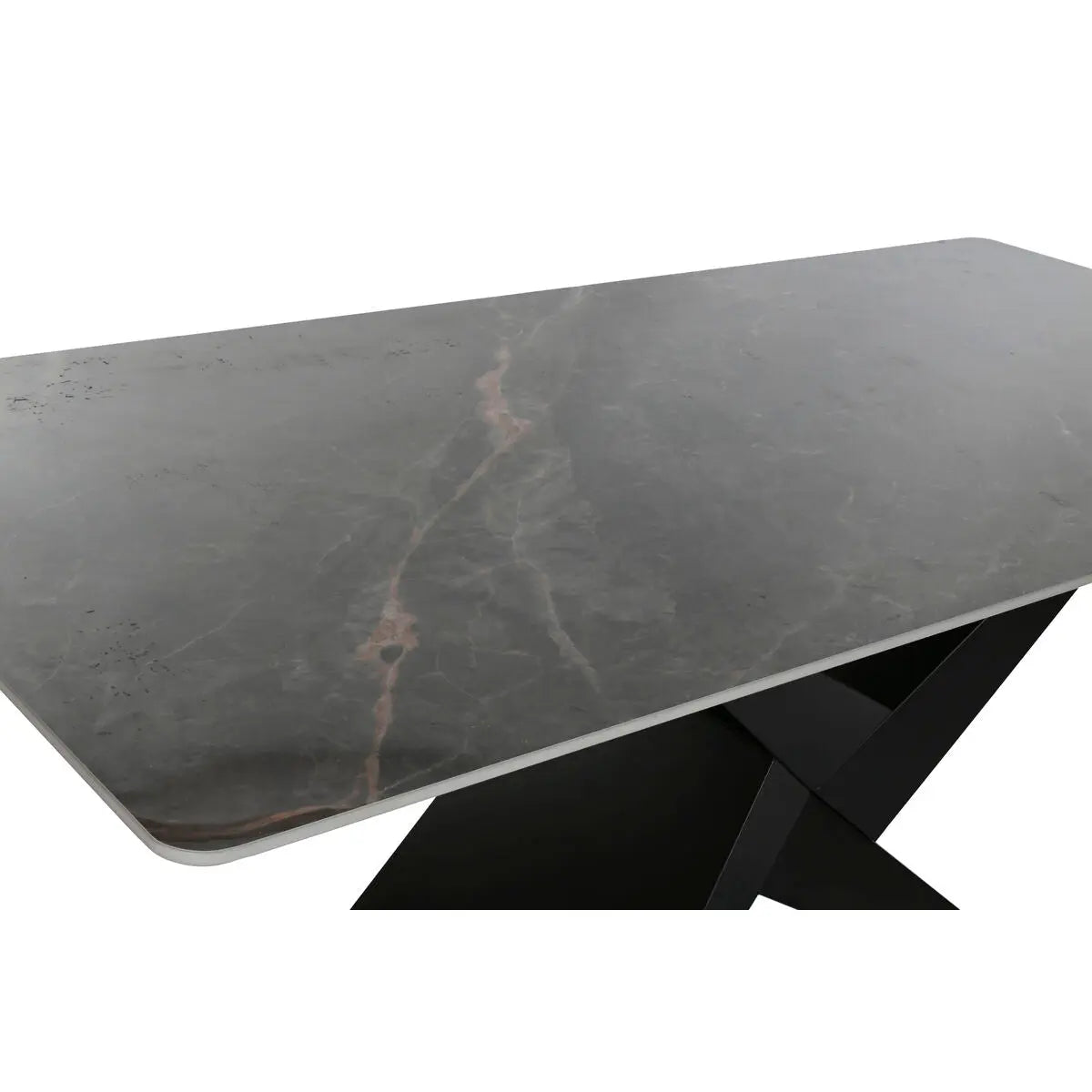 Table de Salle à Manger Home ESPRIT Noir Métal Céramique 180 x 90 x 75 cm Mamm