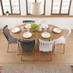 Table de Salle à Manger Versa DOINYO  Blanc Métal Bois MDF 80 x 75 x 160 cm Bigbuy