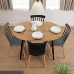 Table de Salle à Manger Versa DOINYO  Noir Métal Bois MDF 80 x 75 x 160 cm Bigbuy