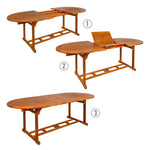 Table extensible Aktive 200 x 74 x 90 cm Bois d'acacia Bigbuy