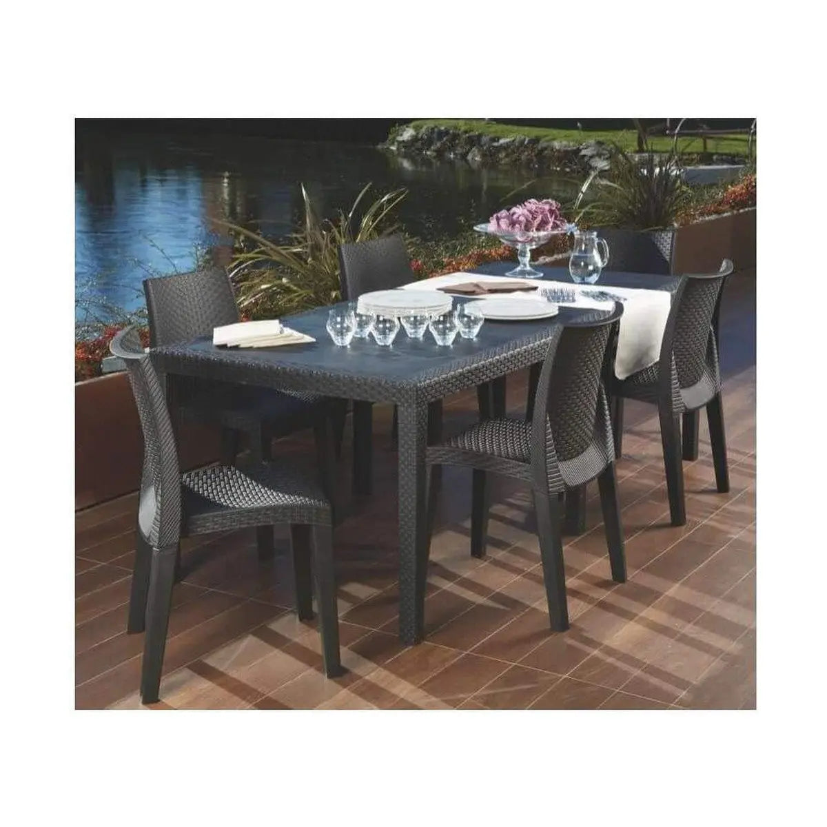 Table extensible IPAE Progarden 08330127 polypropylène 150 x 220 x 90 cm Bigbuy
